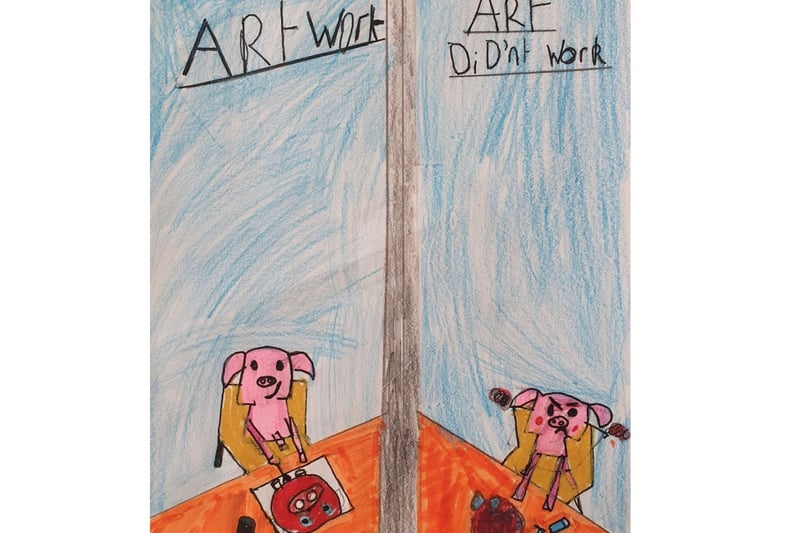 A cartoon from Olivia C at Ashfold school earned her a third place award