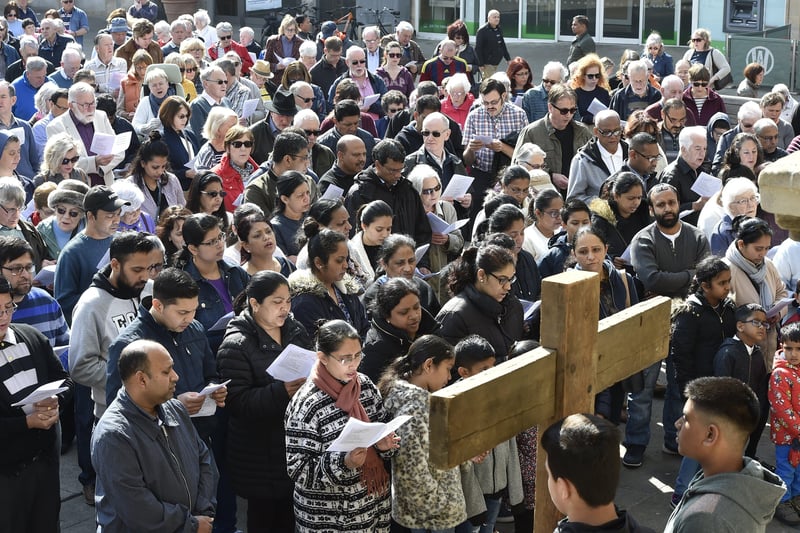 Hundreds of people attend the service when it is held in the city