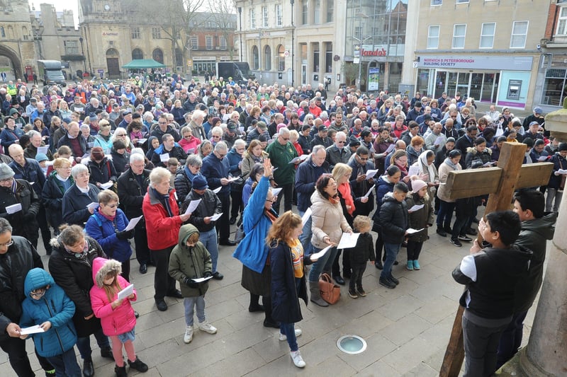 Hundreds of people attend the service when it is held in the city