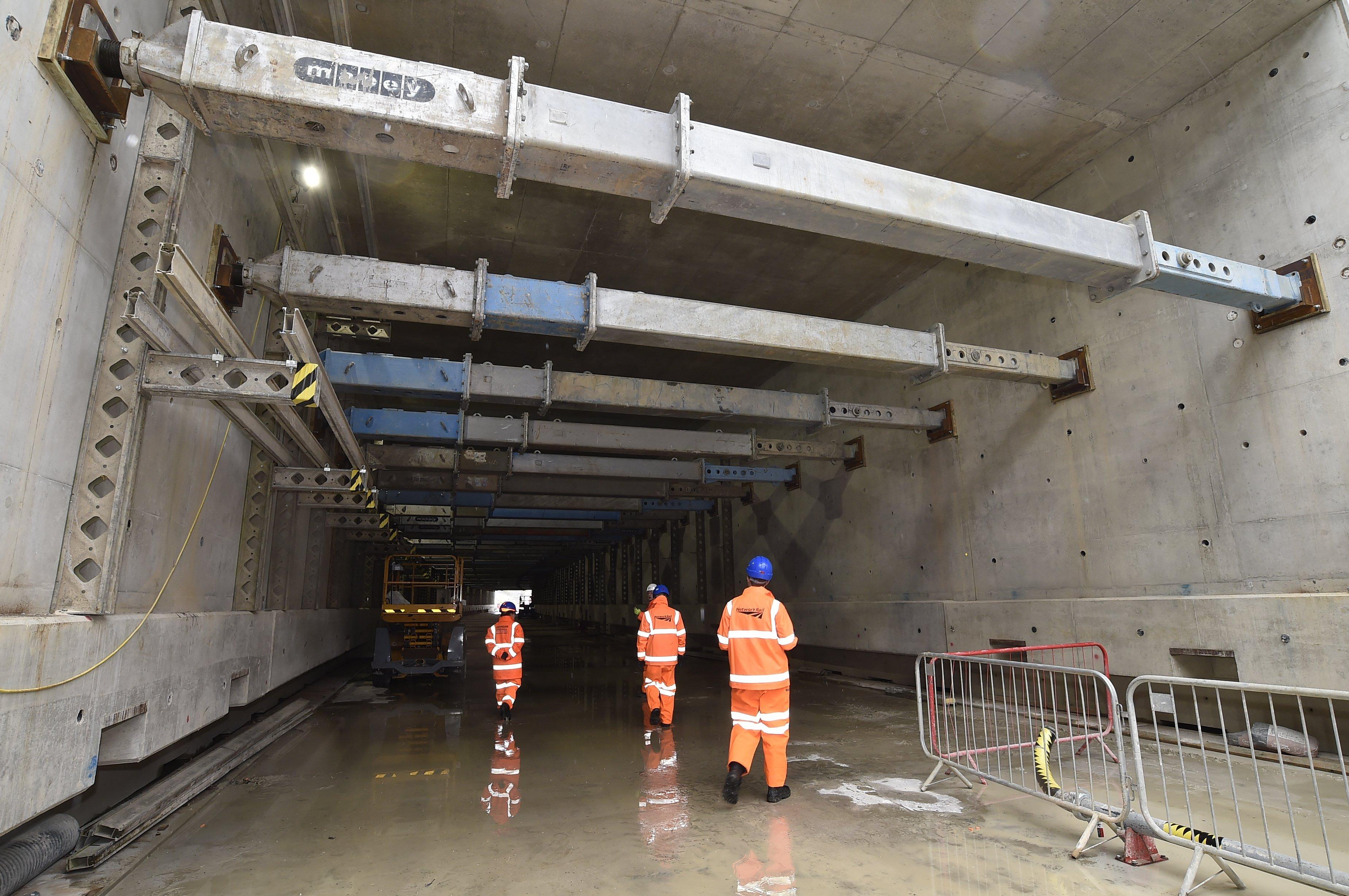 The Network Rail/ Morgan Sindall Werrington Grade Seperation Project, part of the East Coast Upgrade at Hurn Road pictured during construction. Pictures: David Lowndes