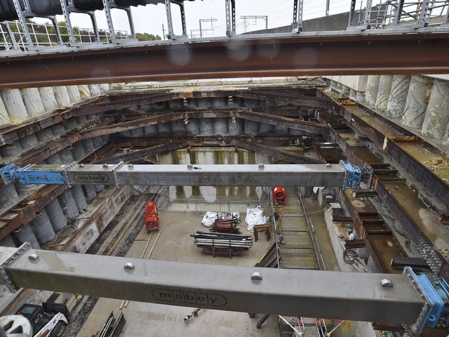 The Network Rail/ Morgan Sindall Werrington Grade Seperation Project, part of the East Coast Upgrade at Hurn Road pictured during construction. Pictures: David Lowndes