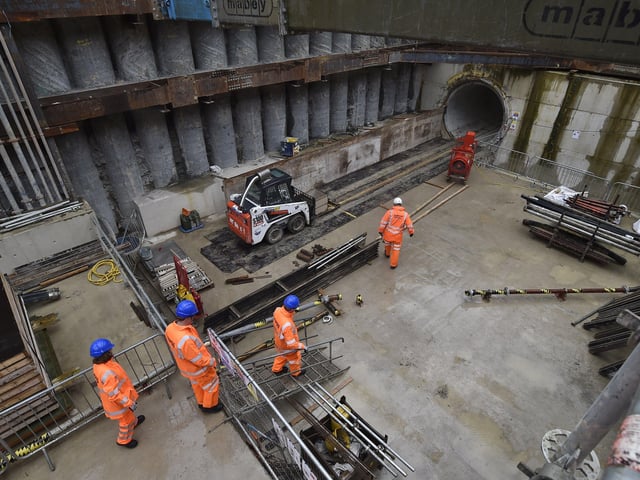 The Network Rail/ Morgan Sindall Werrington Grade Seperation Project, part of the East Coast Upgrade at Hurn Road pictured during construction. Pictures: David Lowndes