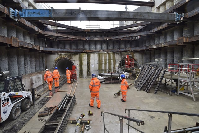 The Network Rail/ Morgan Sindall Werrington Grade Seperation Project, part of the East Coast Upgrade at Hurn Road pictured during construction. Pictures: David Lowndes