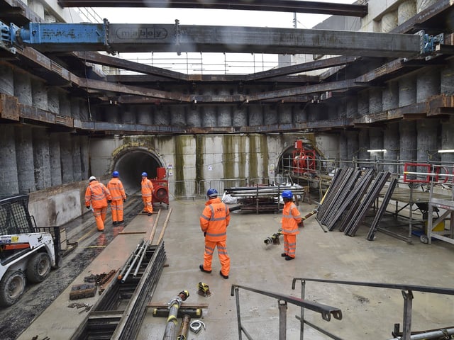 The Network Rail/ Morgan Sindall Werrington Grade Seperation Project, part of the East Coast Upgrade at Hurn Road pictured during construction. Pictures: David Lowndes