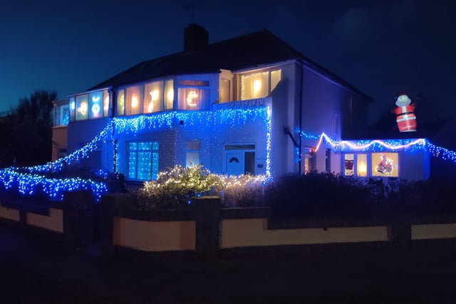 Connor Delvaux sent in this picture of a Christmas lights display in Western House, Lancing