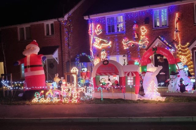 Emma Decourcy is raising money for West Sussex Mind with her Christmas lights display in Cherwell Road, Worthing, at the top of Snapdragon Lane, on the Barley Grange development