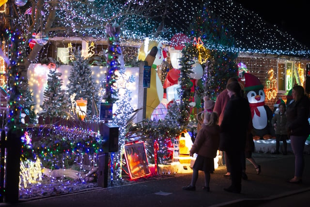 The Christmas lights display in Saxifrage Way, Worthing, has been put together by a group of residents for Air Ambulance Kent Surrey Sussex