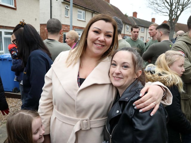 Lindsey McAuley with friend Millie Dainty who contacted the show's producers to get them to come along