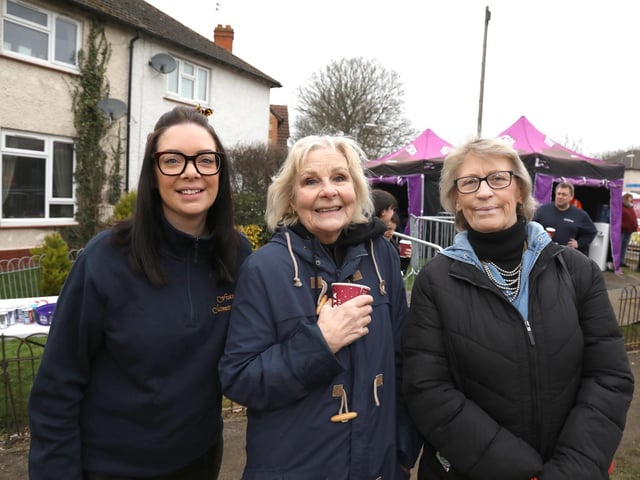 Volunteers made the blinds and curtains for the house including Alison and Lynne from Kettering