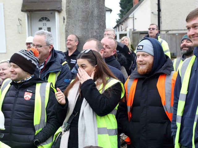 People wiped away tears as the family said how overwhelmed they were