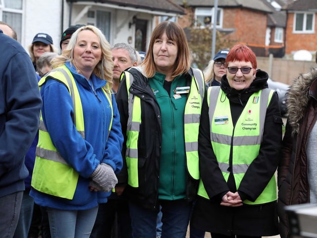 Kettering Morrison's Community Champions and Kettering Street Pastors helped with refreshments throughout the project