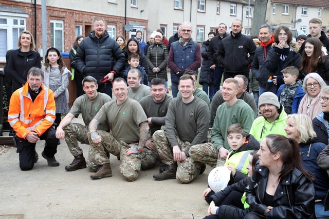 Shaun's army colleagues joined the volunteers