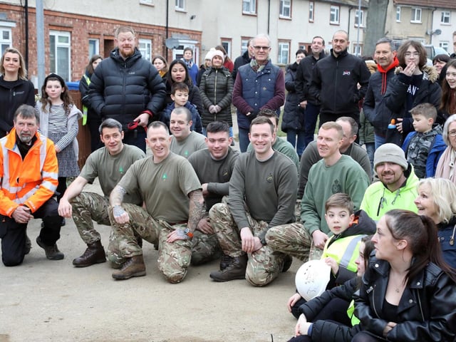 Shaun's army colleagues joined the volunteers