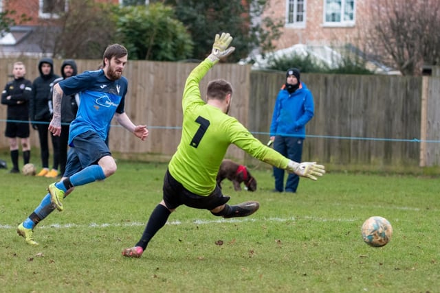 Josh Northam slotting past the keeper for his second goal and the third goal of the game to seal the victory