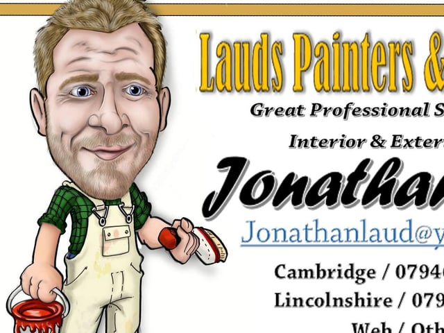 An example of a piece to promote a painter and decorator.