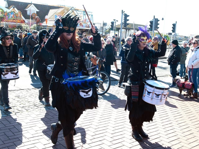 Fat Tuesday's Umbrella Parade 2022 in Hastings. Photo by Frank Copper. SUS-220228-082748001