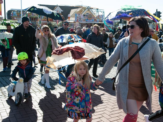 Fat Tuesday's Umbrella Parade 2022 in Hastings. Photo by Frank Copper. SUS-220228-082648001