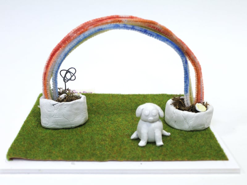 A work in progress, one of the student's models