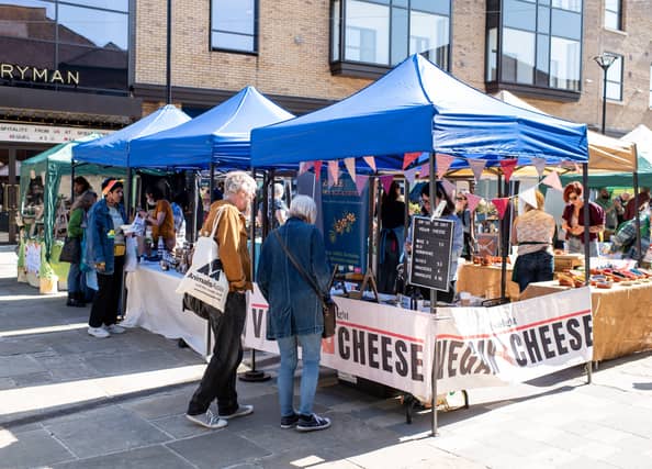 Visitors at the stalls. Picture: Danilo -Torrisi Photography SUS-210427-102559001