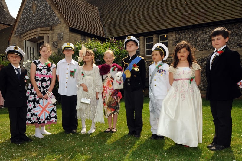 Elm Grove School in Worthing had its own royal wedding, with George Moyle and Georgia Edwards as the bride and bridgegroom. Picture: Stephen Goodger