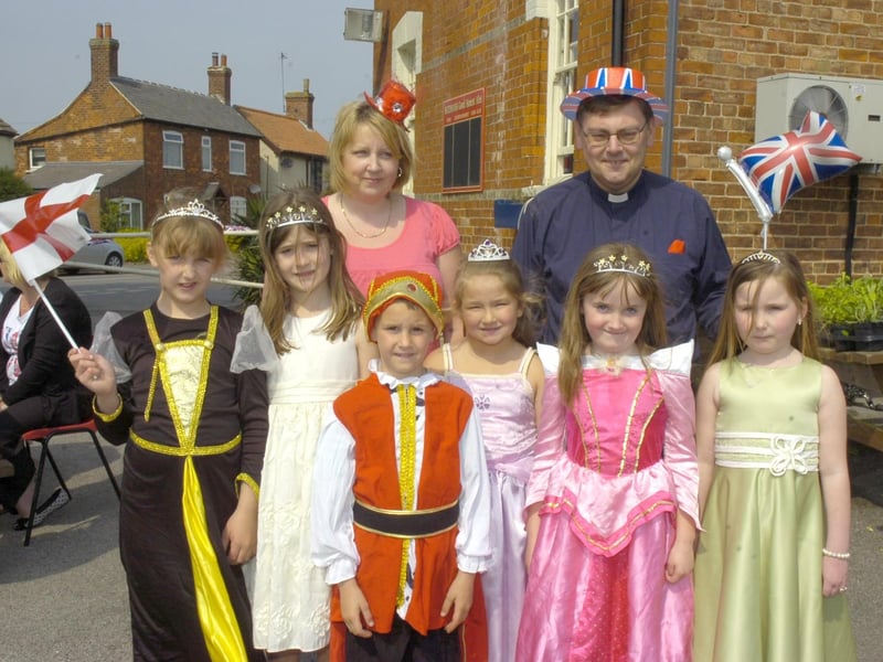 The Five Bells, in Butterwick, held a charity family day, featuring a best dressed prince and princess competition. Pictured (
back, from left) Suzanne Harley and the Rev Andrew Higginson with (front) Chloe Harley, nine, Lucy Epton, Jack Harley, six, Bethany Grooby, seven, Molly Epton, six, and Mary Lovelace, six.