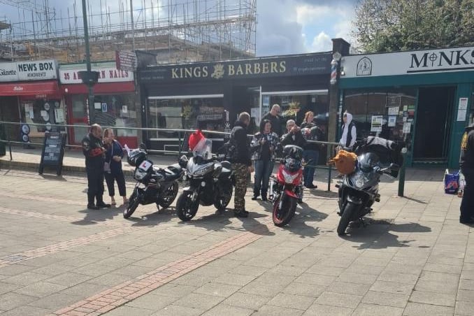 Dacorum Motorcycle Riders drove from Monks Inn to Watford General Hospital