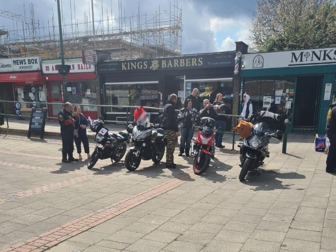 Dacorum Motorcycle Riders drove from Monks Inn to Watford General Hospital