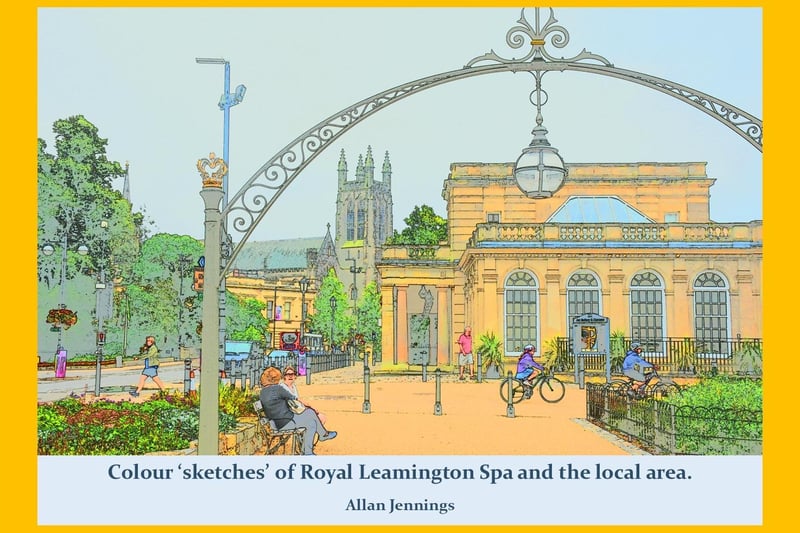 The front page of Allan Jennings' book Colour Sketches of Royal Leamington Spa and the Local Area.