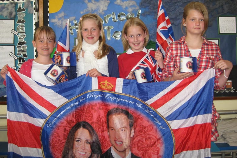 Wyberton Primary School pupils who won the royal wedding-themed quiz. From left, Courtney Paddison, 10, Chloe Baldry, 11, Arizona Jessop, 11 and Lauryn Summerland, 11.