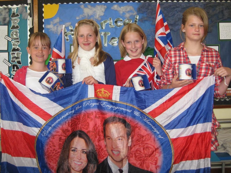 Wyberton Primary School pupils who won the royal wedding-themed quiz. From left, Courtney Paddison, 10, Chloe Baldry, 11, Arizona Jessop, 11 and Lauryn Summerland, 11.