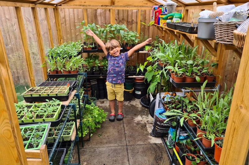 Four-year-old Douglas enjoys growing the plants and vegetables, which he then sells to help support Whipsnade Zoo