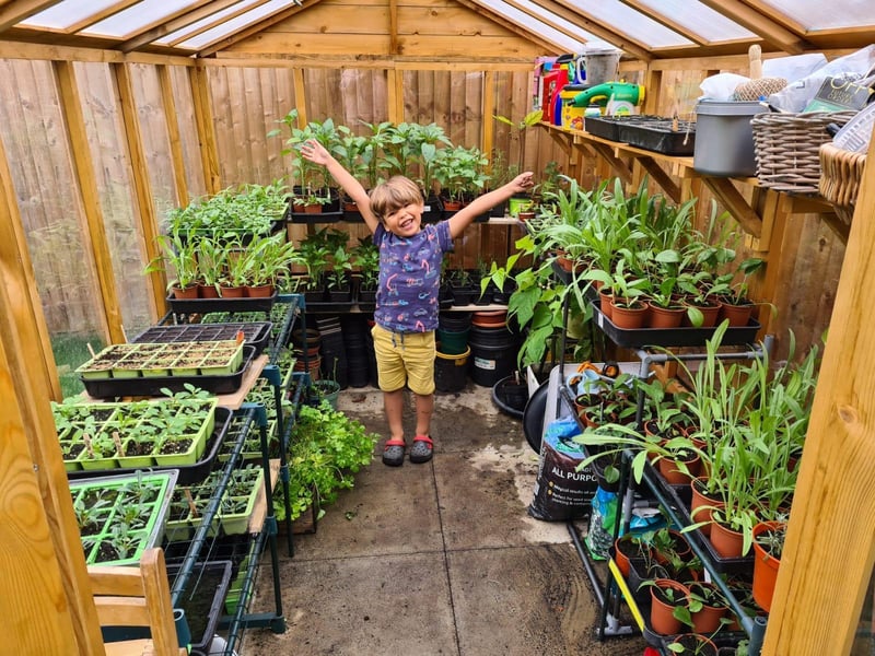 Four-year-old Douglas enjoys growing the plants and vegetables, which he then sells to help support Whipsnade Zoo