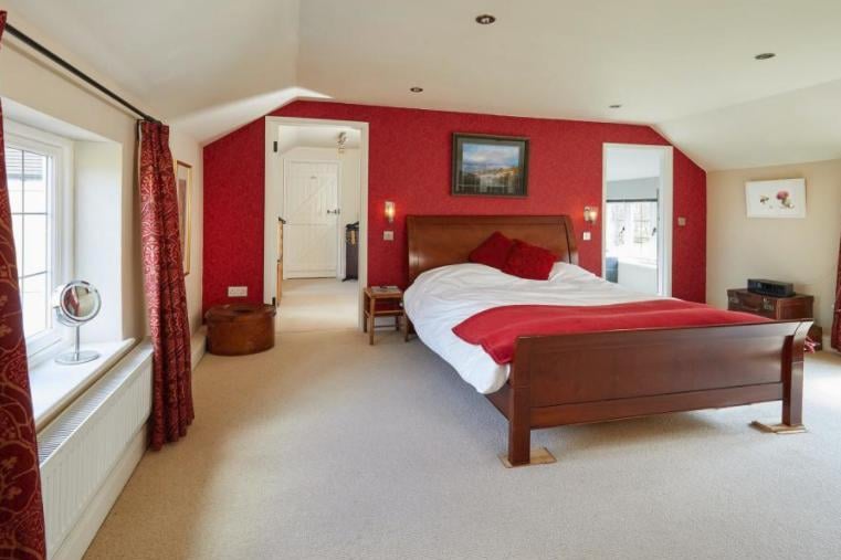 One of the five bedrooms with ensuite