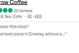 Crow Coffee is in the High Street - and 12th on the list