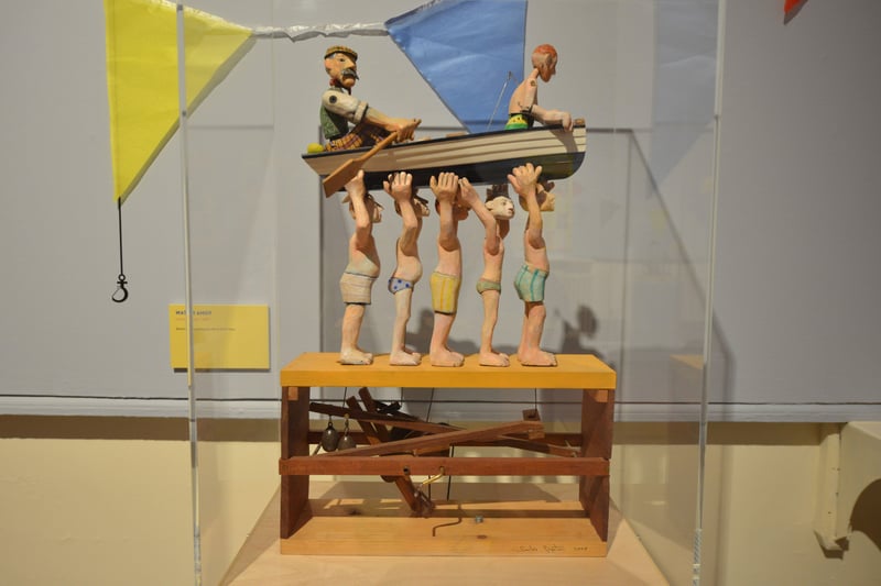 Automata exhibition at Hastings Museum and Art Gallery in  conjunction with Cabaret Mechanical Theatre and Falmouth Art Gallery. The exhibition runs until Aug 29 2021.

Water Ahoy by Carlos Zapata SUS-210521-133926001