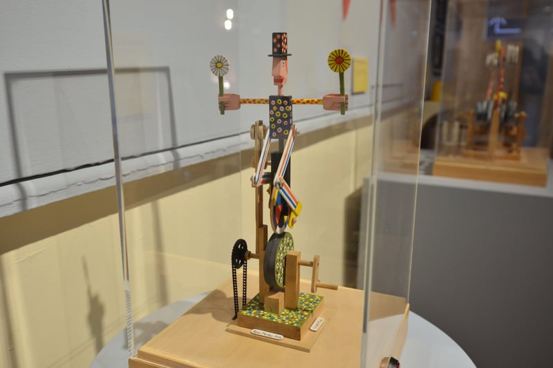 Automata exhibition at Hastings Museum and Art Gallery in  conjunction with Cabaret Mechanical Theatre and Falmouth Art Gallery. The exhibition runs until Aug 29 2021.

Green Ride by Peter Markey SUS-210521-134004001