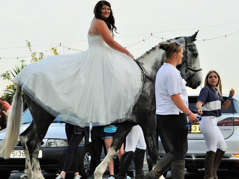 I saw that you were requesting pictures of Proms and i have attached a picture of my daughter Bethany Rider who arrived at Bishop Bell Prom on the 24th June on Horseback
The Horse belongs to Billie Steer and is from Little Cophall Riding Stables where Beth has been riding since aged 4
Please let me know if the picture has attatched properly and if not i will resend it
Many Thanks
Jodie Rider SUS-140807-134417001