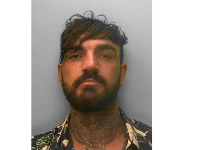 Alan Gale, of no fixed address, led police officers on a chase through Durrington 'with no regard for life and limb', driving at up to 80mph. Officers from the West Sussex Tactical Enforcement Unit were patrolling on July 25, 2020, and spotted Gale's silver BMW. They turned around to speak to him, but he drove off at speed, hitting 80mph on a 30mph road. Overtaking cars and damaging parked vehicles, he attempted to cross a grass verge onto the opposite carriageway in The Boulevard and was trapped between a police car and a tree. Despite being pepper sprayed and Tasered, the 38-year-old landscape gardener manager to drive away into oncoming traffic before crashing into a wall in Palatine Road. After jumping over a police car's bonnet, he was caught on foot. He was sentenced to seven months in prison and disqualified from driving for 18 months.