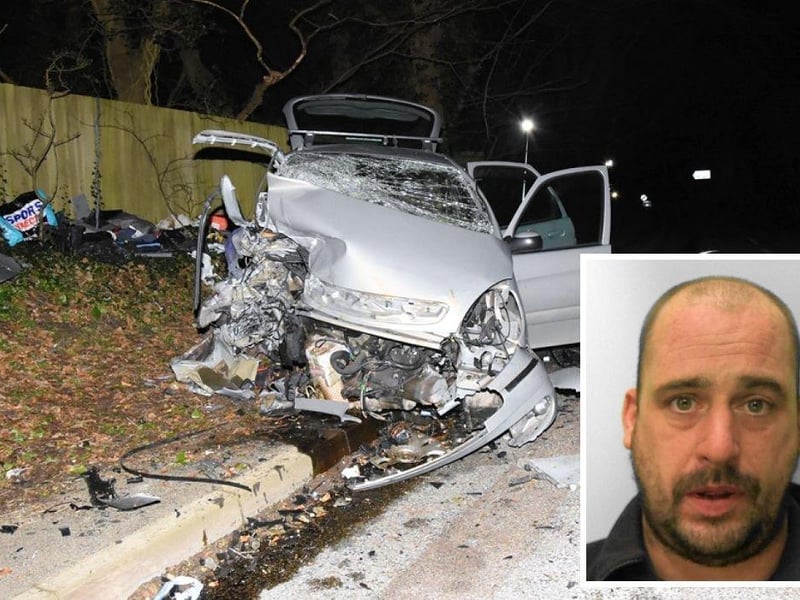Christopher Fenton, 40, of Lower Waites Lane in Fairlight, killed 65-year-old Marcus Haynes in a head-on collision in Fairlight Road at around 6.45pm on Marcy 6, 2020. Mr Haynes' wife, 66, suffered serious injuries and their son, 24, suffered minor injuries. Fenton ran away from the scene but was later returned by his mother. He also suffered serious injuries and blood tests at hospital revealed he was just under the legal limit for drink driving, but was over the drug-drive limit. An investigation found he was travelling at around 76mph in a 60mph zone prior to the collision. Despite being arrested for causing death and serious injury by dangerous driving, he continued to drive under the influence after being released under investigation. On November 18 he was arrested in Pevensey Bay at over the drug-drive limit. He was eventually jailed for three years and eight months at Lewes Crown Court on Monday, May 10. He was also disqualified from driving for five years and 10 months.
