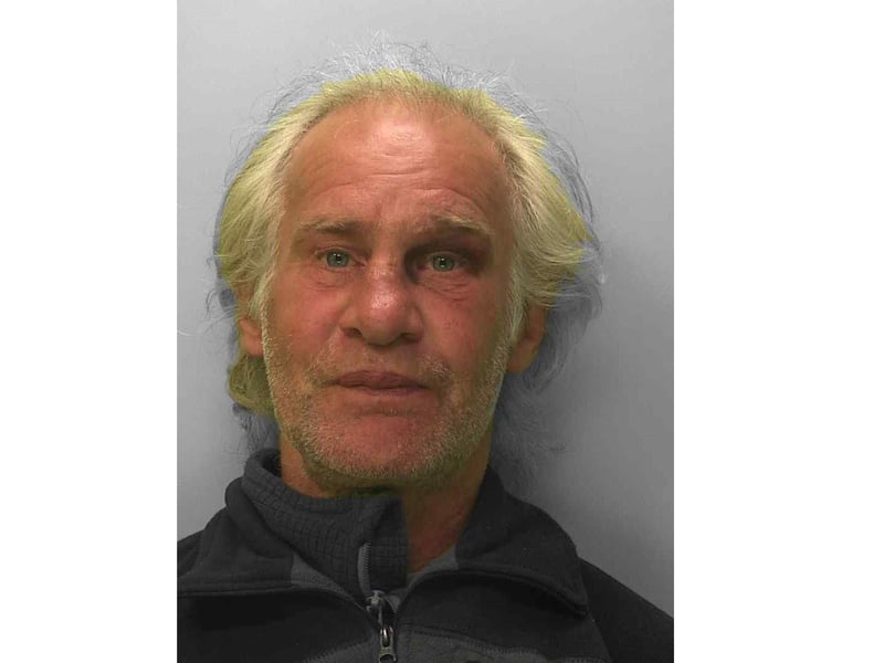 Fifty-five-year-old Paul Hickey, of no fixed address, refused to stop drinking in an alcohol-free Worthing town centre area and attacked police officers and PCSOs. On May 17, PCSOs spoke to him for drinking alcohol in Denton Gardens in Beach Parade, but he refused to give up the alcohol and tried to make off. Police officers arrived to arrest him for public order offences, at which point he assaulted them. Cannabis was found on him during a search. On May 19, Hickey was convicted of/pleaded guilty to two counts of assaulting an emergency worker, threatening behaviour, failing to comply with the PSPO, and possession of cannabis. He was jailed for 24 weeks.