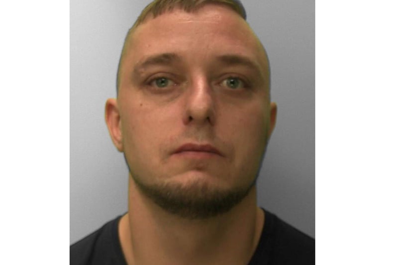 Dean Ellis, 33, of Old Church Road in St Leonards, was jailed for seven years after stabbing a man he met on a night out in Hastings. On November 3, 2018, the victim had been out at a pub in the town centre when he met a group of people including Ellis. Ellis became increasingly jealous of the victim talking with a woman who was also part of the group and was eventually told to go home. In the early hours of the morning, the group went to an address in Battle Road where Ellis stabbed his victim through the hand and in the abdomen, leaving him with life-changing injuries. Ellis pleaded guilty to grievous bodily harm with intent and was sentence to seven years' in jail on May 14. He willl also serve an additional three years on extended licence.