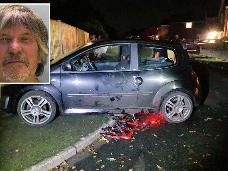 Keith Vernon, 72, of Holly Close in West Chiltington, was jailed for running over a 10-year-old cyclist while over the drink-drive limit and driving home with his bike trapped under his car. At around 10.20pm on October 6, his victim was struck from behind by Vernon's car, flipping him over the handlebars and into the road. The car drove over him and while members of the public and the victim's father desperately tried to warn Vernon, he ignored their please. He reversed back over the boy, seriously injuring him, and drove away. The boy sustained a broken collar bone, a fractured vertebrae, a fractured pelvis, a dislocated hip and a burn covering the left side of his face. Police found Vernon's car abandoned, mounted on the kerb, with the bike underneath. A breathalyser found he was more than twice the drink-drive limit. He pleaded guilty to causing serious injury by dangerous driving, drink-driving and failing to stop after a road traffic collision.