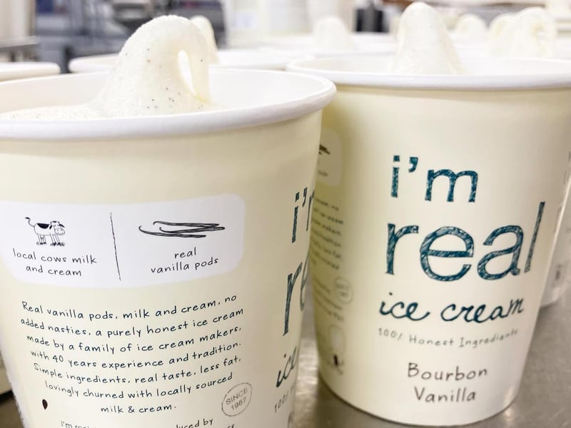 I'm Real Ice Cream, on Tyne Road in Northampton, prides itself on supporting local producers. They obtain all of their ingredients from local farms and deliver their ice creams across Northamptonshire every Thursday. They have eight incredible flavours to choose from including vanilla, coconut and raspberry shortcake and madagascan chocolate brownie.