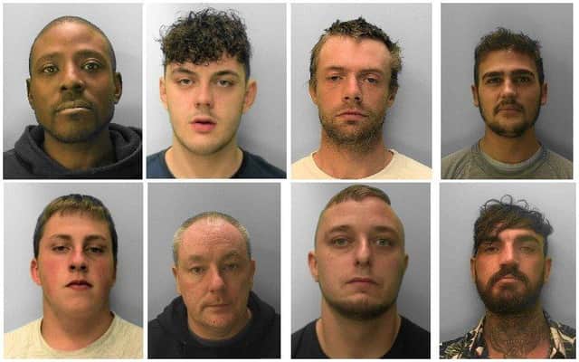 Some of the criminals jailed in Sussex in May SUS-210906-162844001