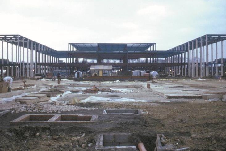 This was the skeleton of our shopping centre when it was being built in 1973. Locals watched the building's progress with fascination.