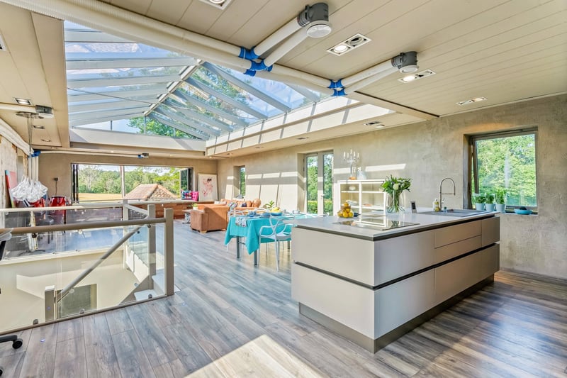The first floor is entirely open plan and flooded with natural light. Picture: Savills Haywards Heath.
