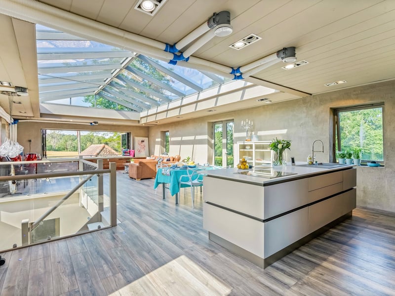 The first floor is entirely open plan and flooded with natural light. Picture: Savills Haywards Heath.