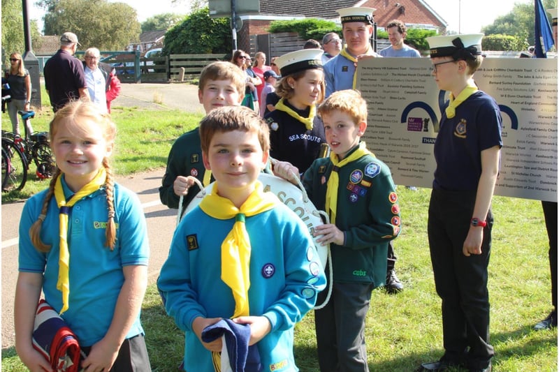 Members of the 2nd Warwick Sea Scouts celebrating the opening of their new HQ. Photo supplied