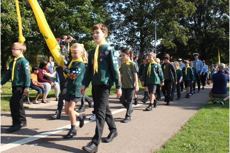 The procession of the 2nd Warwick Sea Scouts to the new HQ. Photo supplied