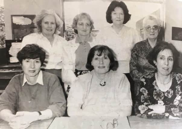 Members of Lisburn's Women Together for Peace group Anne Shane, Margot McAfee, Nuala Noblett, Maeve Mulholland, Marjorie Fiery, Irene Buarton, and Nan Neill pictured in 1993